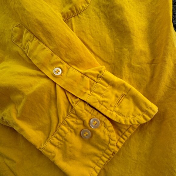 Think Pink Yellow Long Sleeve Button Up Shirt Medium Cotton W/ Logo Yosemite CA - Picture 10 of 14